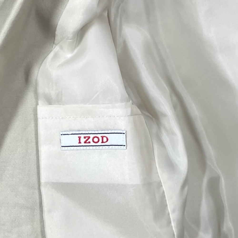 IZOD Boys Lt Stone Cotton Linen Blend Blazer Sport Coat Size 8 Regular^Read - Picture 5 of 7
